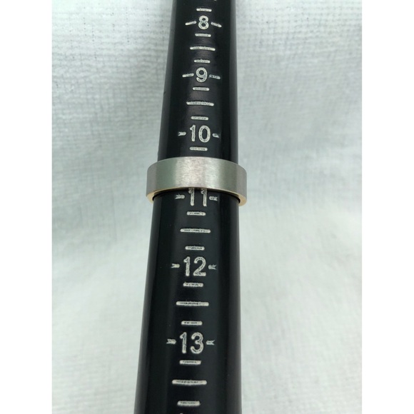 Men's Gold & Silver Stainless Band Ring - Picture 5 of 7